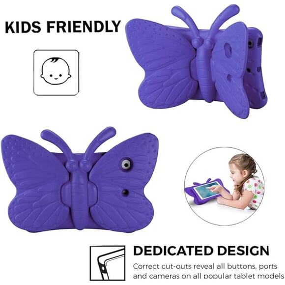 iPad Mini Case, iPad Mini 2 Case, iPad Mini 4 Case for Kids, Purple - Picture 4 of 6